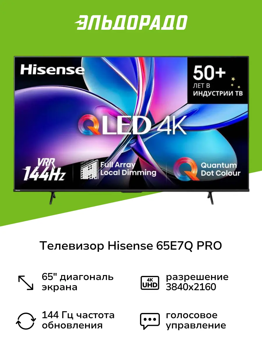 Телевизор Hisense 65E7Q PRO