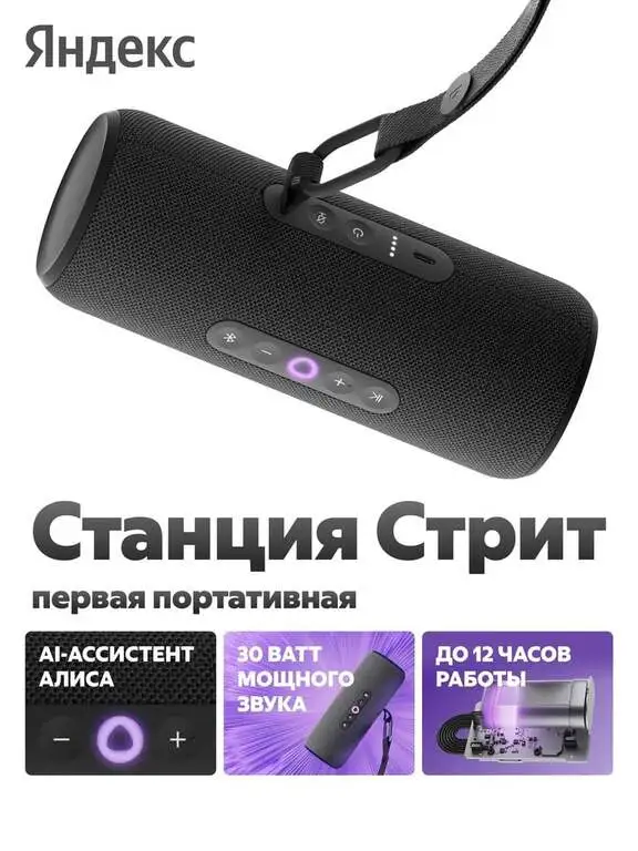 Портативная колонка Яндекс Станция Стрит