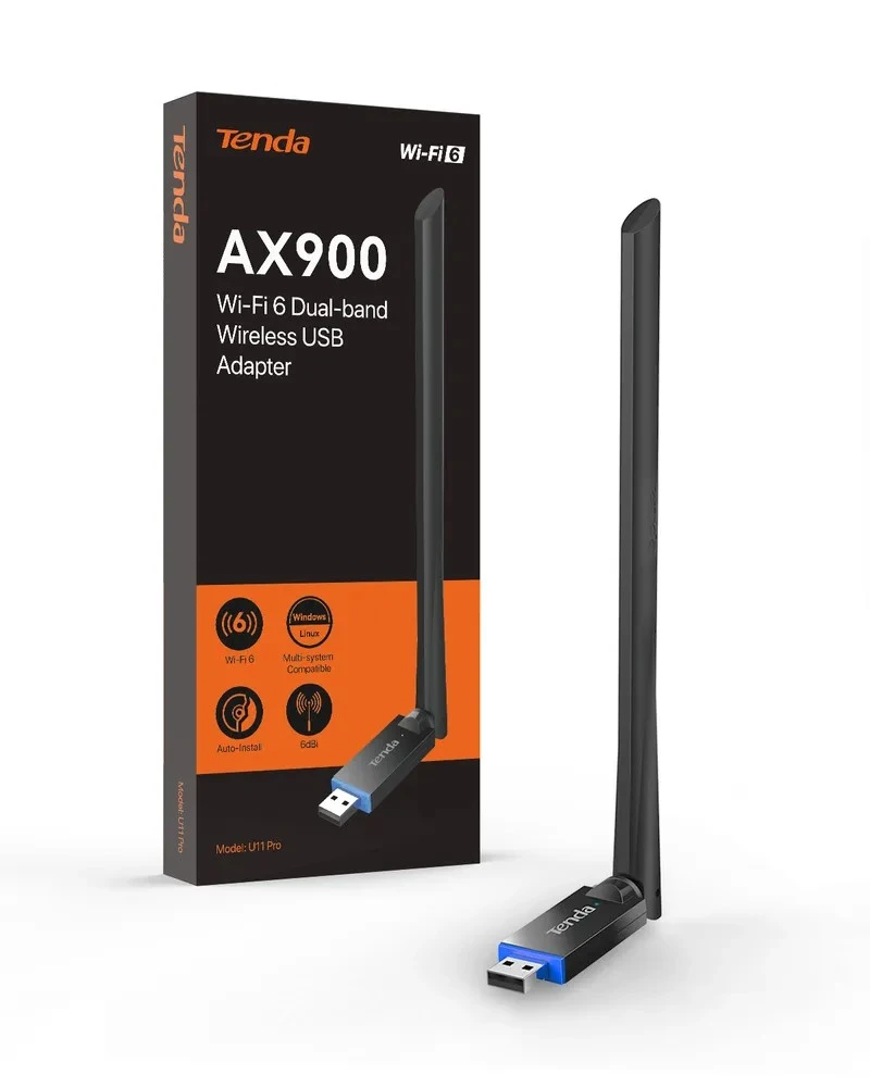 Wi-Fi адаптер Tenda U11 Pro (с картой банка-партнера, с купоном, с баллами)