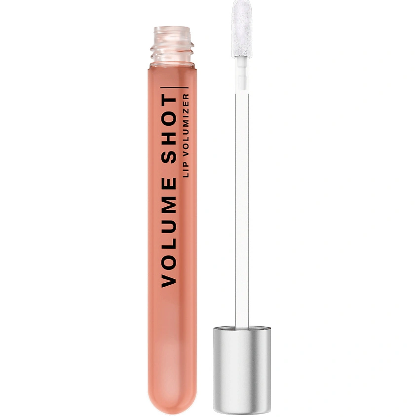 INFLUENCE BEAUTY Блеск для губ Volume shot увлажняющий с увеличивающим эффектом, тон 02, полупрозрачный розовый, 6 мл