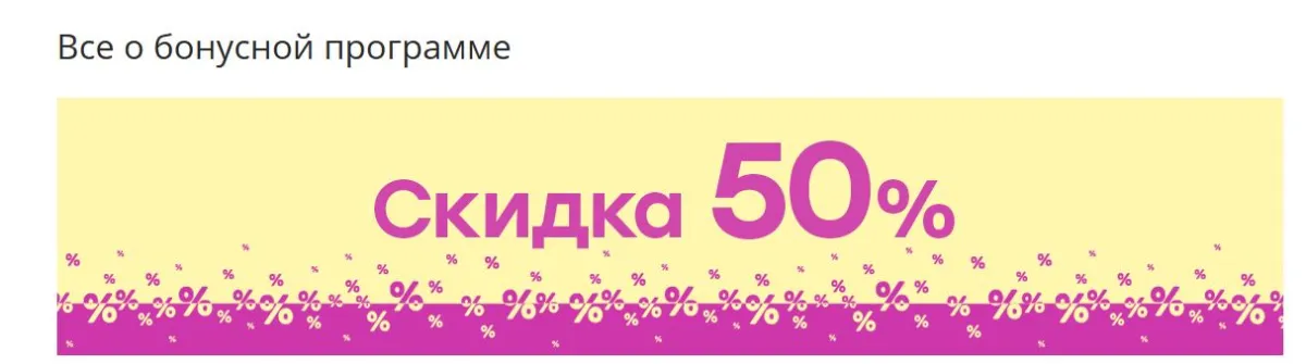 Скриншот подтверждения применения купона До -50% по программе лояльности