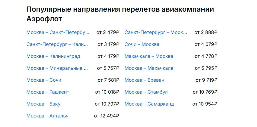 Скриншот подтверждения применения купона Все спецпредложения "Аэрофлота" на сайте