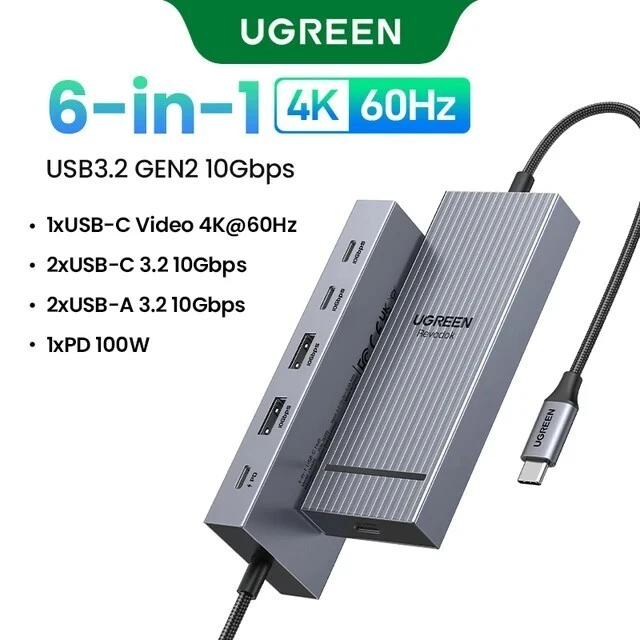USB-C концентратор 4K UGREEN