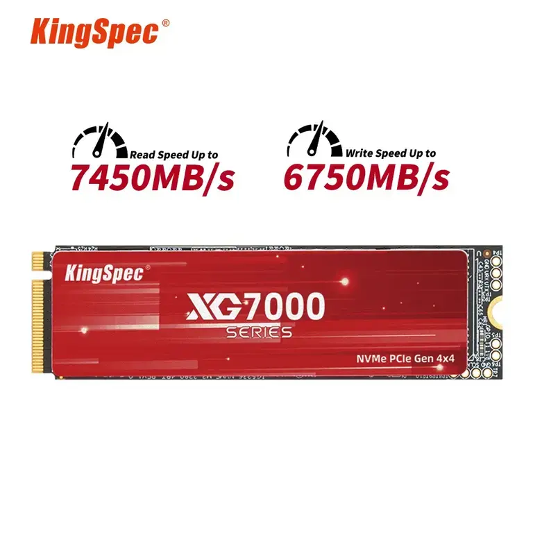 SSD 1 ТБ KingSpec M2 NVME PCIe 4.0 7400 МБ/с
