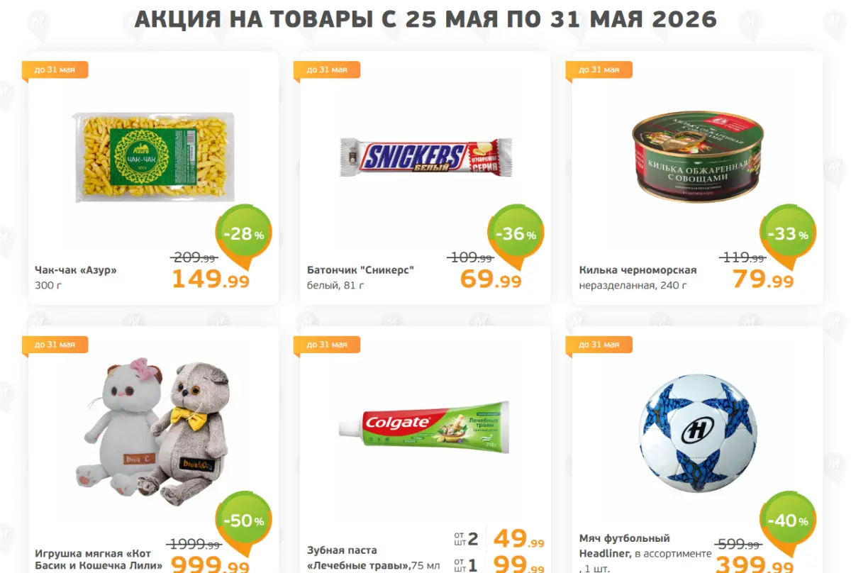 Скриншот подтверждения применения купона Скидки до 50% на акционные продукты