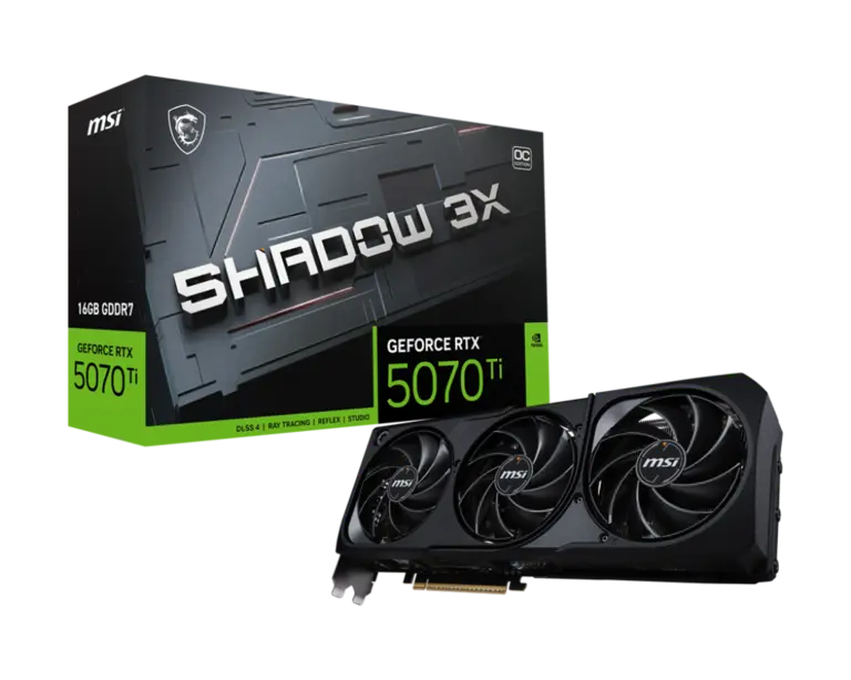 Видеокарта MSI GeForce 5070 Ti 16G SHADOW 3X OC