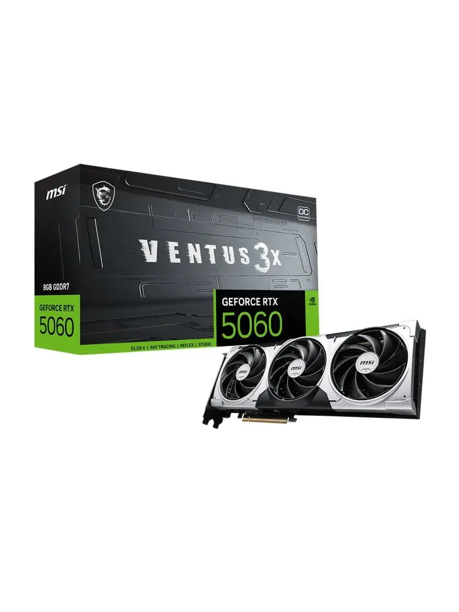 MSI Видеокарта GeForce RTX 5060 VENTUS 3X OC 8 ГБ