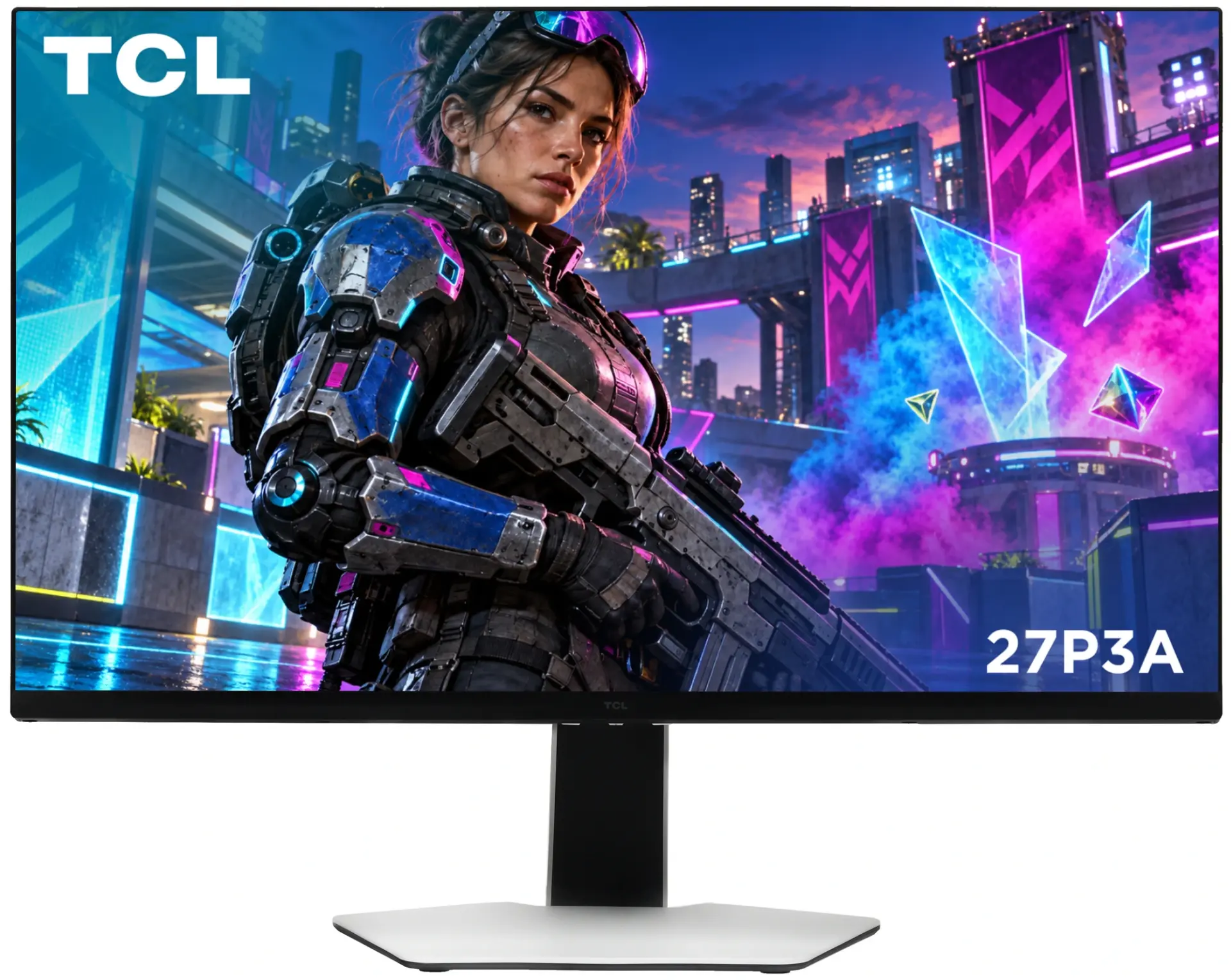 27" Монитор TCL 27P3A белый Miniled 1152 зоны 1200нит яркость