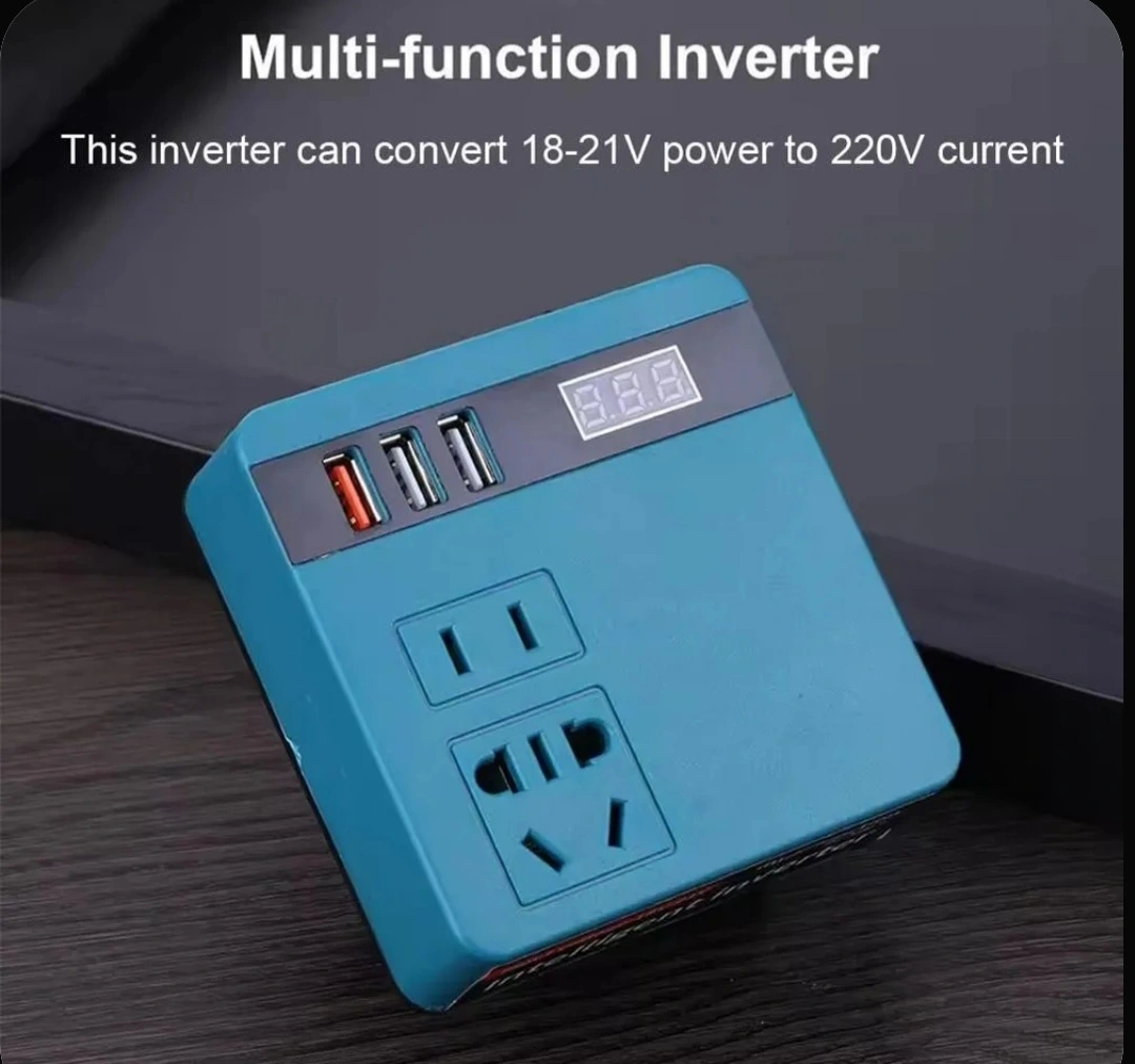 Инвертор Makita для литиевых батарей 120 Вт, 21 В до 220 В, аккумуляторный инструмент