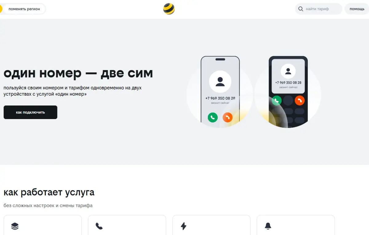 Скриншот подтверждения применения купона Вторая SIM-карта для номера