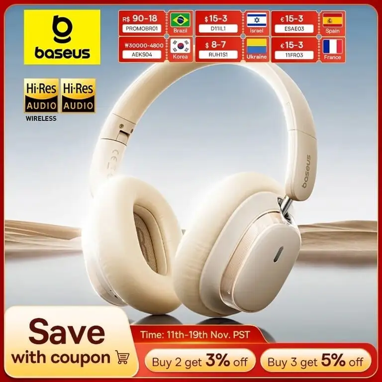 Беспроводные наушники Baseus Bowie H1s с шумоподавлением