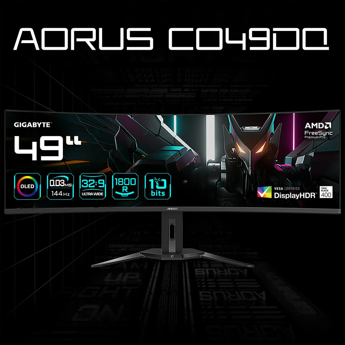 49" Монитор AORUS CO49DQ, OLED, 5120x1440, 144 Гц
