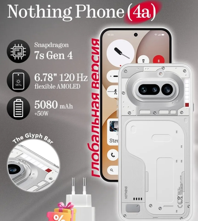 Смартфон Nothing Phone (4a) Global 8/128