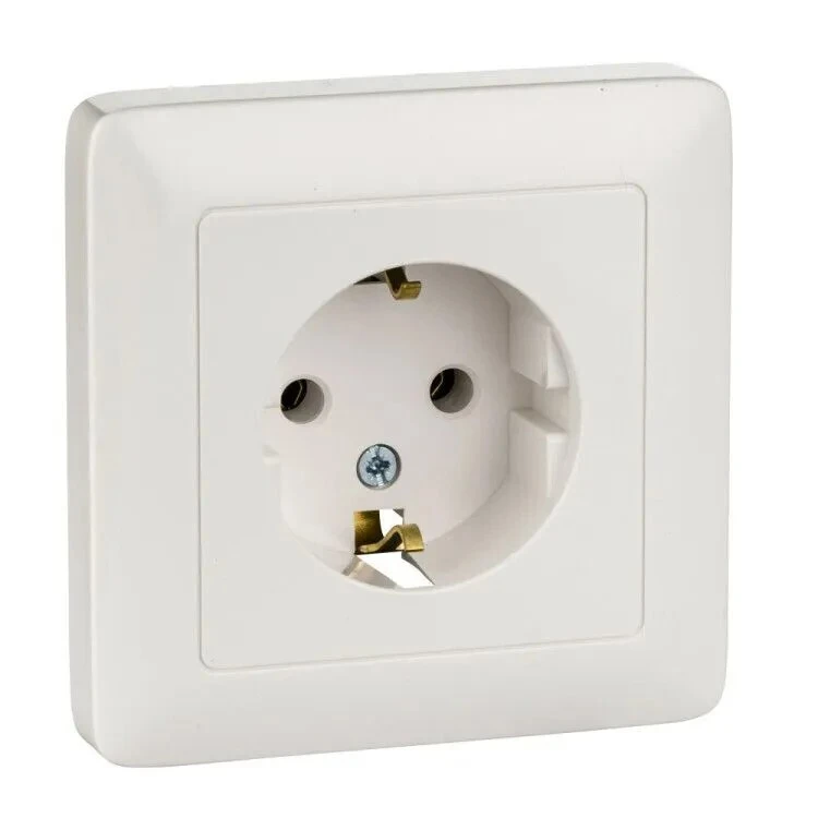 Розетка с заземлением белая Systeme Electric