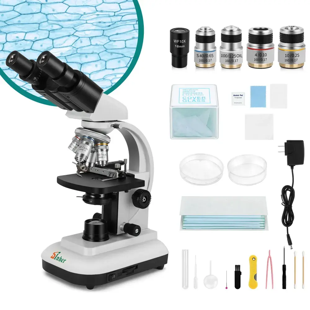 Профессиональный микроскоп SINHER XS-810 с иммерсией 100X (1000x)