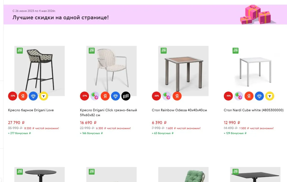 Скриншот подтверждения применения купона Sale! Скидки! Товары по выгодные ценам