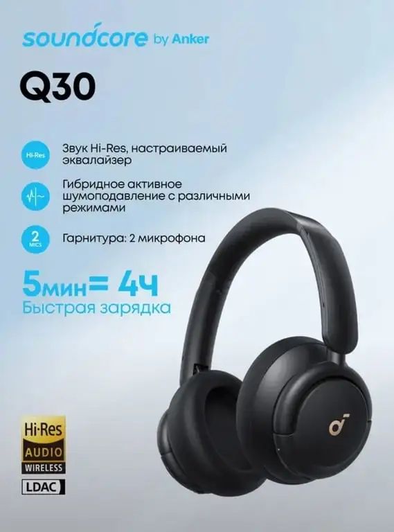 Беспроводные наушники Soundcore by Anker Life Q30