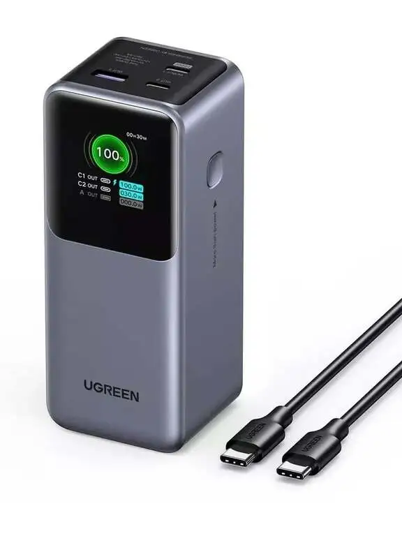 Повербанк Ugreen PB721 Nexode 20000 мАч 130Вт с умным дисплеем