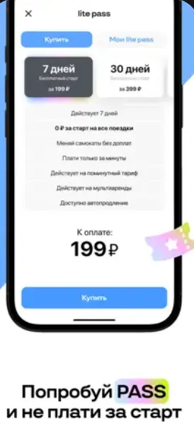 Скриншот подтверждения применения купона Подписка с бесплатным стартом