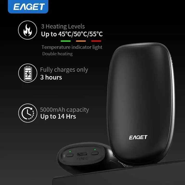 Портативный аккумулятор и грелка для рук Eaget EP03