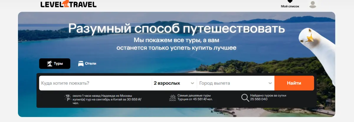 Скриншот подтверждения применения купона Скидки до 50% на туры