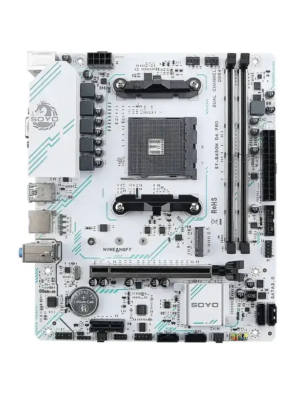 Материнская плата SOYO B450M AM4 DDR4 M-ATX M.2 NVME