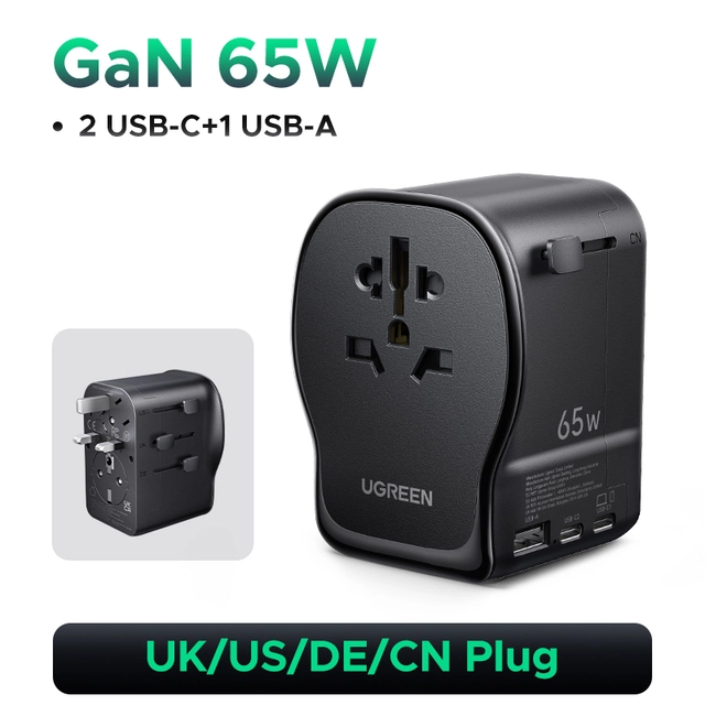 UGREEN 65W Универсальный Путешественнический Адаптер