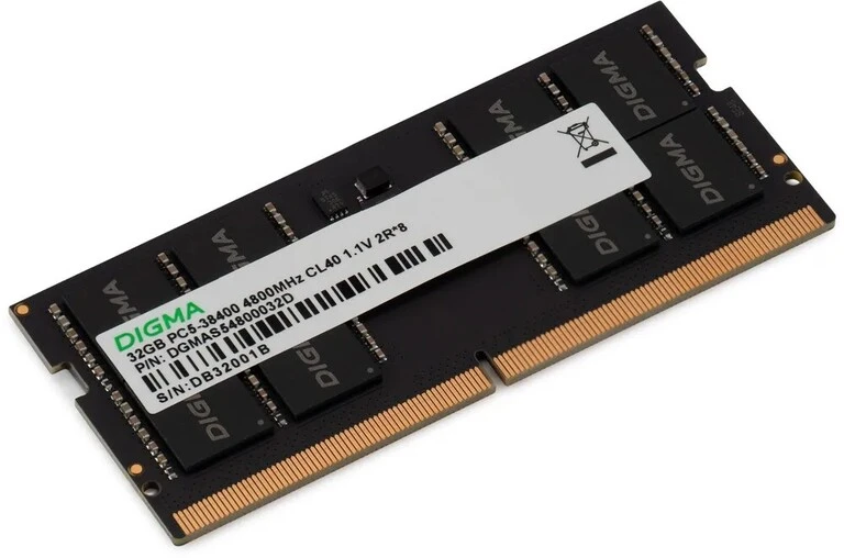 Оперативная память Digma SO-DIMM 32 gb ddr5 4800 DGMAS54800032D