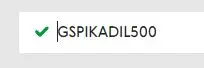 Скриншот подтверждения применения купона GSPIKADIL500