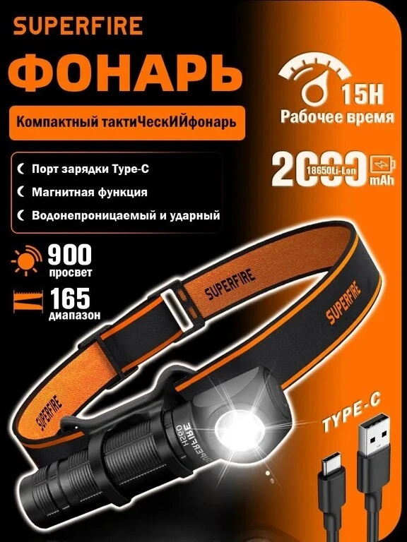 Фонарь SUPER FIRE HS60