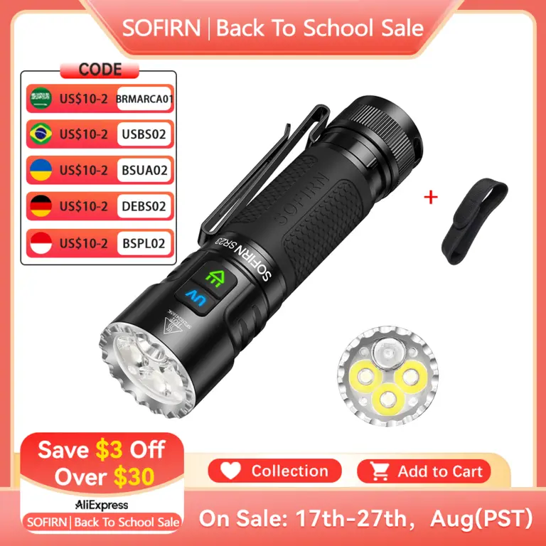 Фонарь Sofirn SR23+UV (3000lm)