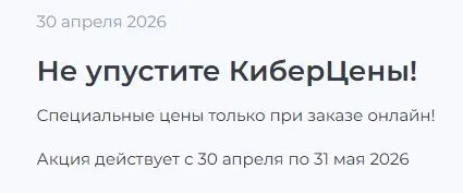 Скриншот подтверждения применения купона Киберскидка до 25% на товары месяца