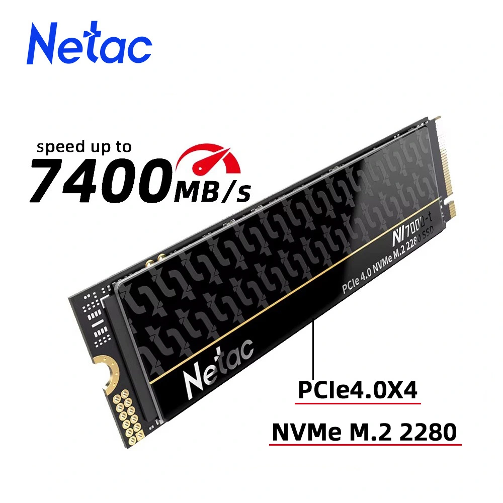Внутренний твердотельный жесткий диск Netac 2 ТБ 4 M2 SSD NVMe PCIe4.0 M.2 2280 NV7000t