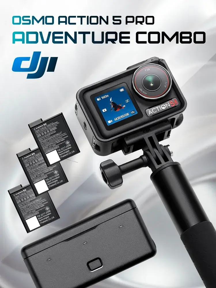 Экшн-камера DJI Osmo Action 5 Pro Adventure Combo