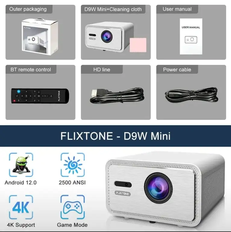 Проектор FlixTone D9W mini