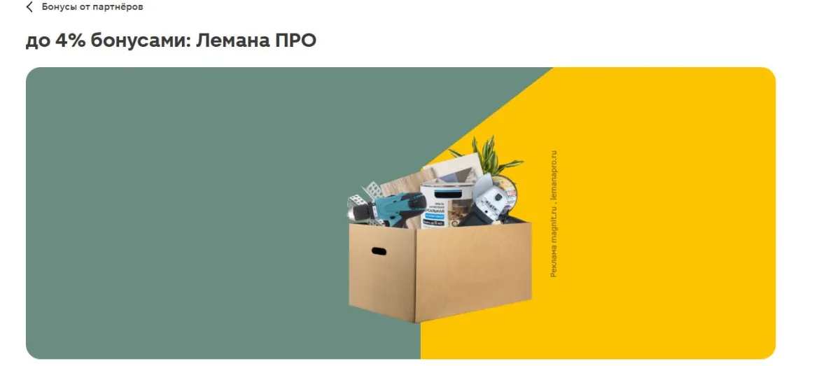 Скриншот подтверждения применения купона До +6% бонусами за покупки в "Лемана Про"