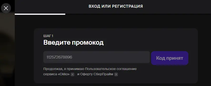 Скриншот подтверждения применения купона 112572678896