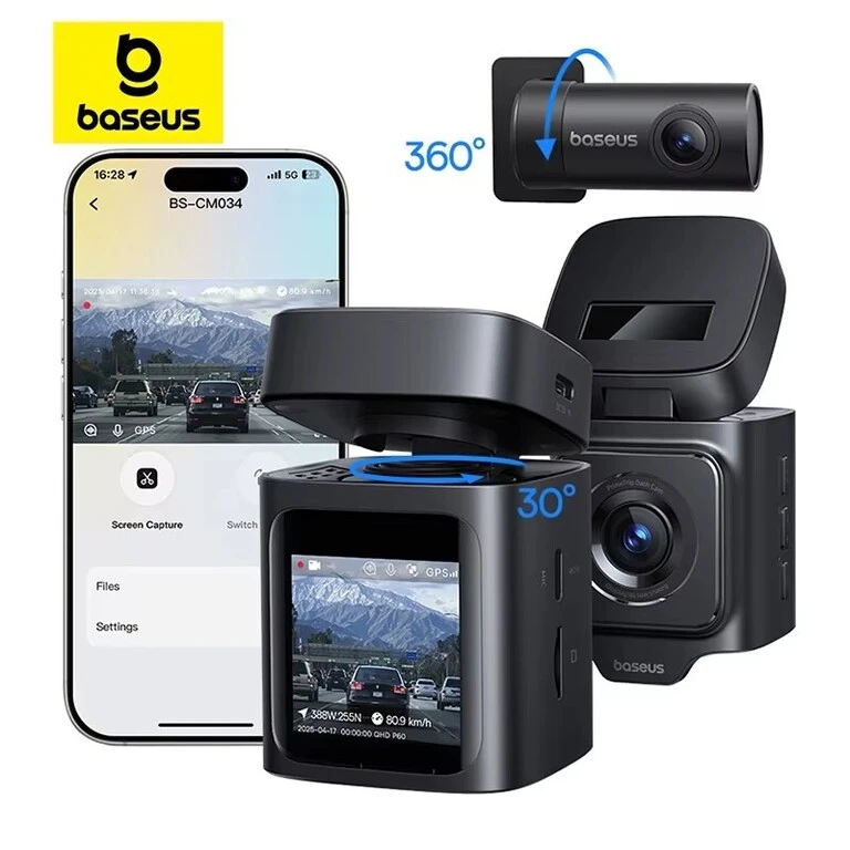 Видеорегистратор Baseus PrimeTrip VD1 3K BS-CM034 + SD-карта