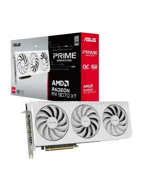 Видеокарта Asus RX 9070XT Prime White OC 16 ГБ