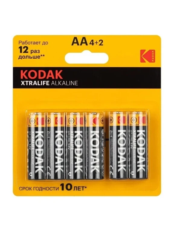 Батарейки Kodak LR6-4+2BL XTRALIFE Alkaline