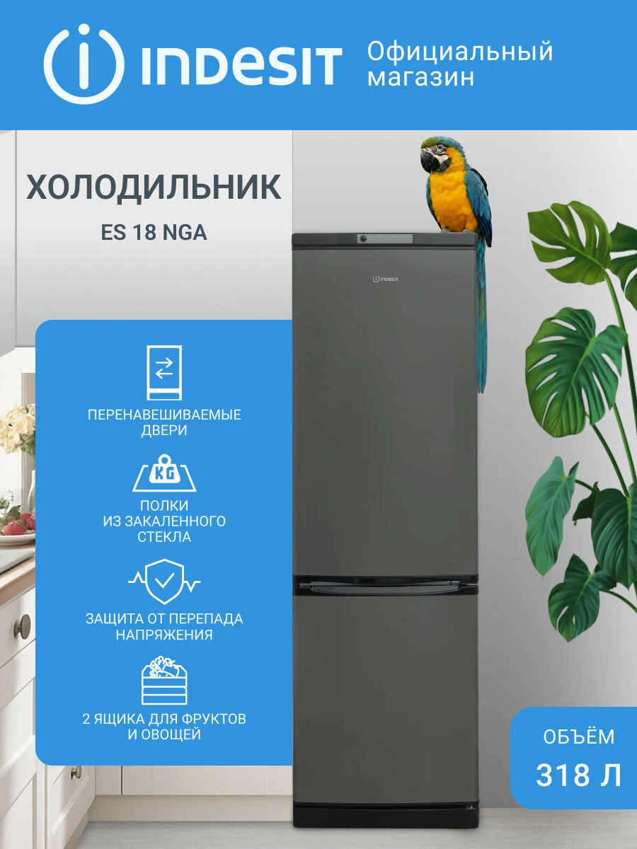 Холодильник двухкамерный Indesit ES 18 NGA