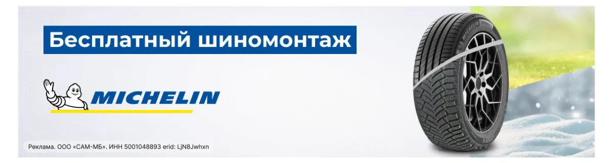Скриншот подтверждения применения купона -100% на монтаж шин MICHELIN