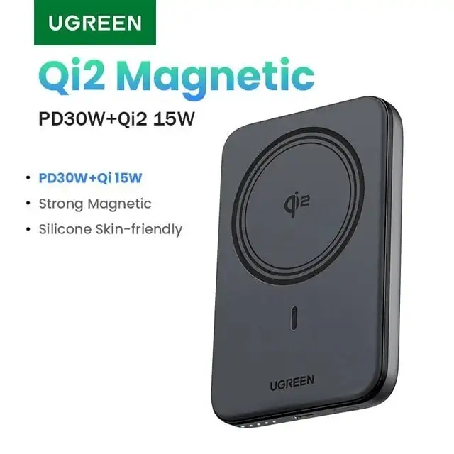 Магнитный внешний аккумулятор UGREEN Qi2 PB571 Magnetic PD30W+Qi2 15W