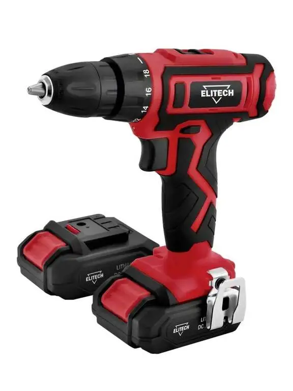 Дрель-шуруповерт аккумуляторный Elitech ДА 122СЛ Li-ion в кейсе