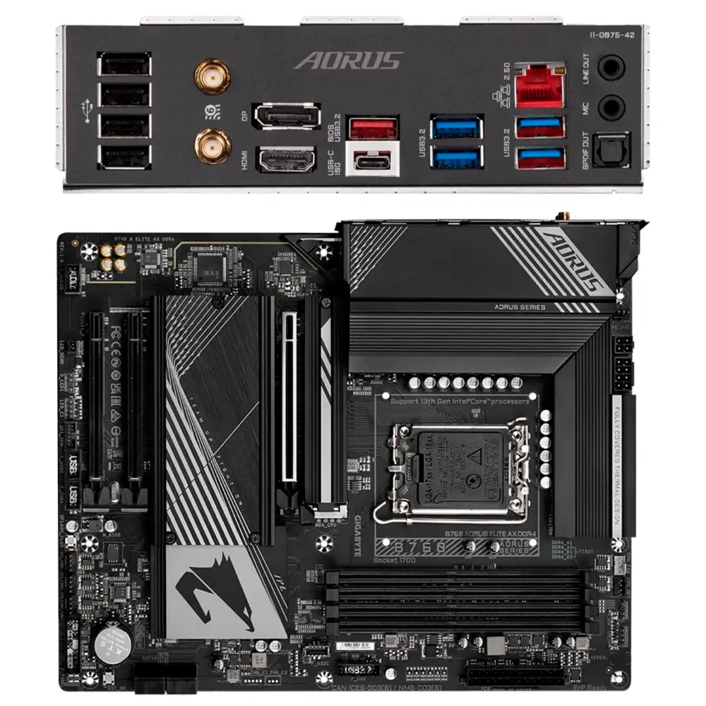 Материнская плата GIGABYTE B760 AORUS ELITE AX DDR4