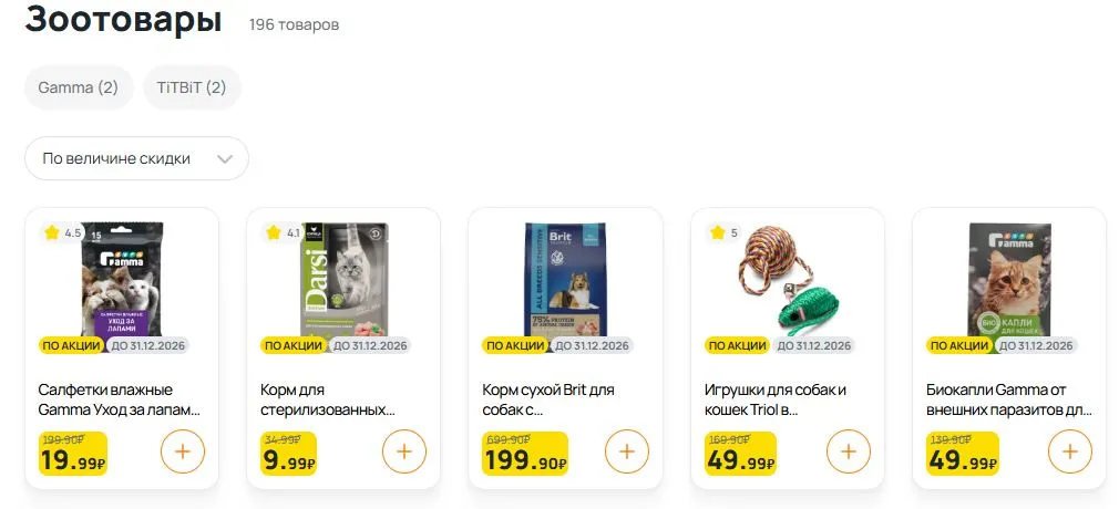 Скриншот подтверждения применения купона До -35% на всё для домашних питомцев