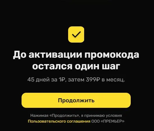 Скриншот подтверждения применения купона bwvbnr9d