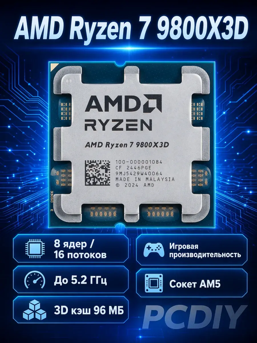Процессор AMD Ryzen 7 9800X3D