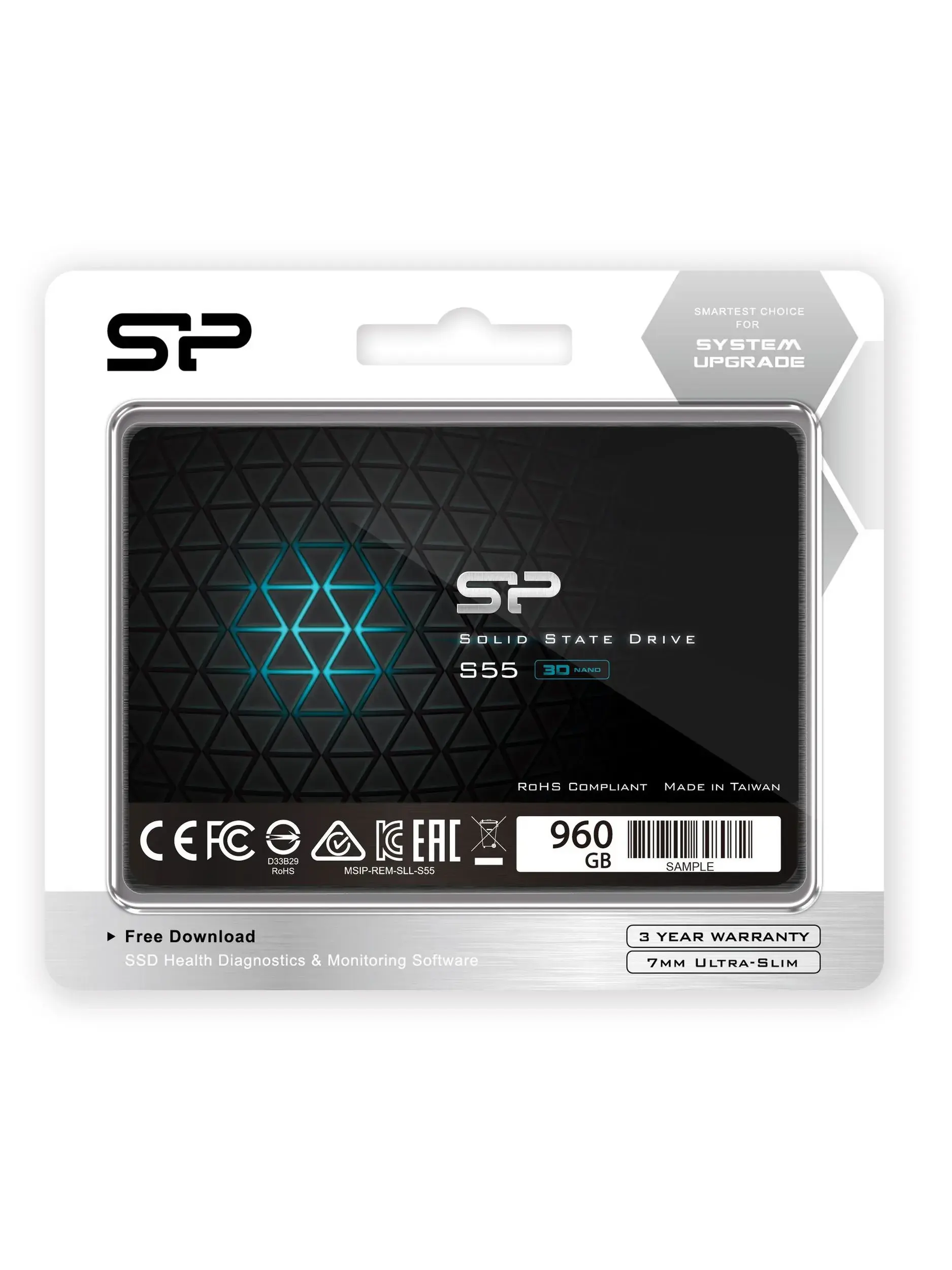 Внутренний SSD-диск Silicon Power 960 ГБ Slim S55 2.5" SATA3