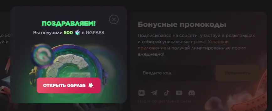 Скриншот подтверждения применения купона ПИКПАСС